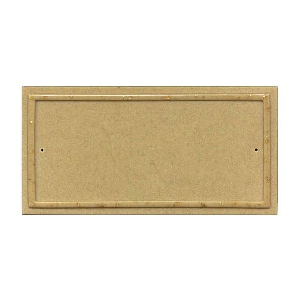 Book Publishing Co 10 in. Ridgestone Rectangle Crushed Stone Do It Yourself Kit Address Plaque in Sandstone Color GR2642861